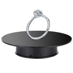 Superficie dello specchio rotante elettrico da 25 cm a 360 gradi espositore per giradischi puntelli per riprese video giradischi per fotografia, carico 3 kg, alimentato a batteria, 25cm Mirror/Powered by Battery(B), 25cm Mirror/Powered by Battery(W)   ...