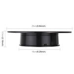 Superficie dello specchio rotante elettrico da 25 cm a 360 gradi espositore per giradischi puntelli per riprese video giradischi per fotografia, carico 3 kg, alimentato a batteria, 25cm Mirror/Powered by Battery(B), 25cm Mirror/Powered by Battery(W)   ...