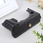 Base mezza custodia per fotocamera in pelle PU con trama litchi da 1/4 di pollice per FUJIFILM X-T4, For FUJIFILM X-T4 Litchi