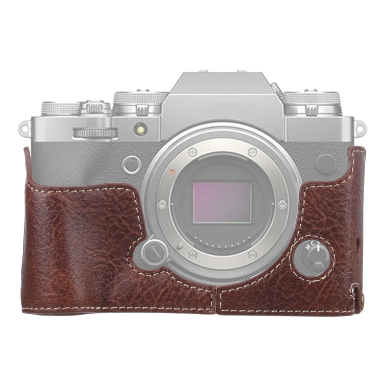 Base mezza custodia per fotocamera in pelle PU con trama litchi da 1/4 di pollice per FUJIFILM X-T4, For FUJIFILM X-T4 Litchi