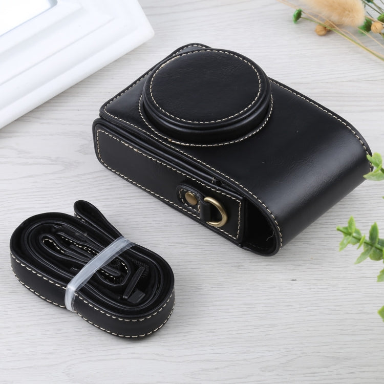 Custodia in pelle PU con vibrazione verticale per fotocamera full body con cinturino per Ricoh GR III / GRII, Sony ZV-1 / DSC-RX100M7 / RX100M6 / RX100M5 / RX100M2, For Ricoh GR III