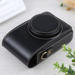 Custodia in pelle PU con vibrazione verticale per fotocamera full body con cinturino per Ricoh GR III / GRII, Sony ZV-1 / DSC-RX100M7 / RX100M6 / RX100M5 / RX100M2, For Ricoh GR III
