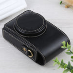 Custodia in pelle PU con vibrazione verticale per fotocamera full body con cinturino per Ricoh GR III / GRII, Sony ZV-1 / DSC-RX100M7 / RX100M6 / RX100M5 / RX100M2, For Ricoh GR III