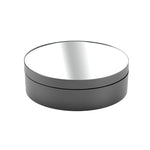 Giradischi elettrico con specchio girevole da 12 cm a 360 gradi, supporto per riprese video, giradischi, carico: 3 kg, 12cm Mirror Black, 12cm Mirror White