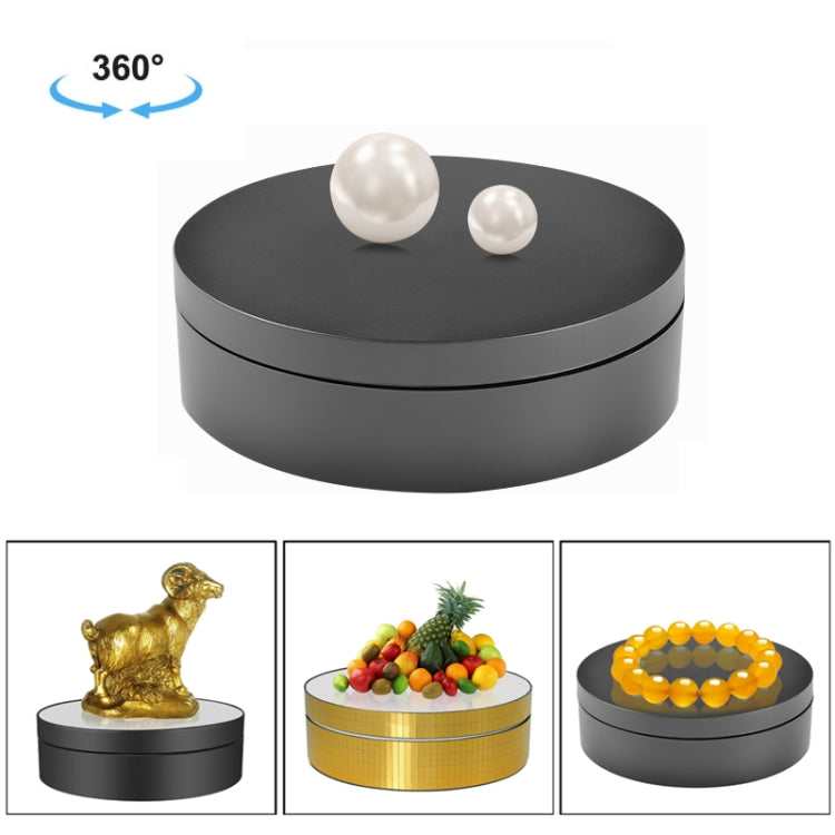 Giradischi elettrico opaco da 12 cm con rotazione a 360 gradi, supporto per riprese video, giradischi, carico: 3 kg, 12cm Matte Black, 12cm Matte White