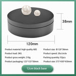 Giradischi elettrico opaco da 12 cm con rotazione a 360 gradi, supporto per riprese video, giradischi, carico: 3 kg, 12cm Matte Black, 12cm Matte White