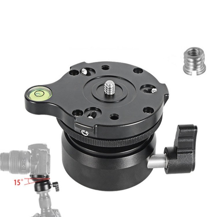 BEXIN DY-60N Cupola con filettatura da 3/8 pollici Treppiede professionale Livellamento Base della testa panoramica a 360 gradi con livella a bolla e adattatore a vite da 3/8 pollici, DY-60N 3/8 inch