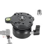 BEXIN DY-60N Cupola con filettatura da 3/8 pollici Treppiede professionale Livellamento Base della testa panoramica a 360 gradi con livella a bolla e adattatore a vite da 3/8 pollici, DY-60N 3/8 inch