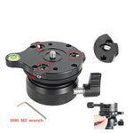 BEXIN DY-60N Cupola con filettatura da 3/8 pollici Treppiede professionale Livellamento Base della testa panoramica a 360 gradi con livella a bolla e adattatore a vite da 3/8 pollici, DY-60N 3/8 inch