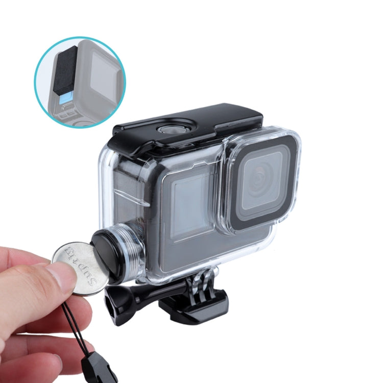 Per GoPro HERO10 Black / HERO9 Black Custodia impermeabile con ricarica da 30 m con fibbia di montaggio di base e vite, For GoPro HERO9 Black / Charging