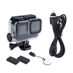 Per GoPro HERO10 Black / HERO9 Black Custodia impermeabile con ricarica da 30 m con fibbia di montaggio di base e vite, For GoPro HERO9 Black / Charging