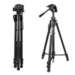 WeiFeng WT-3560 Gambe pieghevoli a 3 sezioni Supporto per treppiede in lega di alluminio per trasmissione dal vivo, WT-3560
