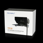 FEELWORLD TP10 Teleprompter pieghevole portatile da 10 pollici con anello adattatore per obiettivo telecomando per smartphone/tablet inferiori a 10 pollici, TP10