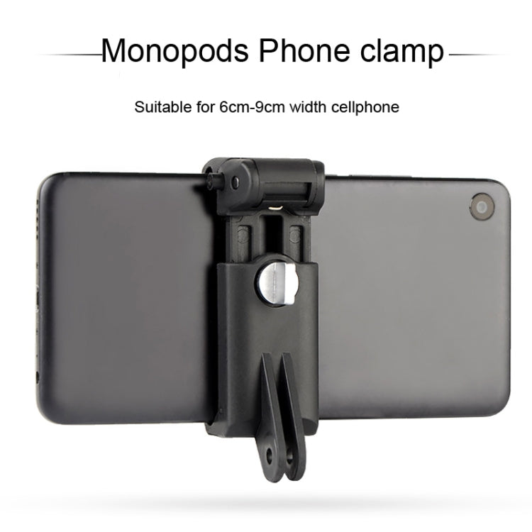 Bastoncini per selfie Morsetto per telefono con supporto per monopiedi per iPhone, Samsung, HTC, Sony, LG e altri smartphone, portata della clip: 6-9 cm, Phone Clamp