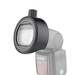 Godox S-R1 Flash Speedlite Adattatore di forma rotonda per Godox TT685 / V860II / V350 / TT600, S-R1