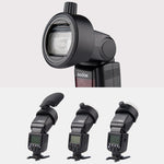 Godox S-R1 Flash Speedlite Adattatore di forma rotonda per Godox TT685 / V860II / V350 / TT600, S-R1