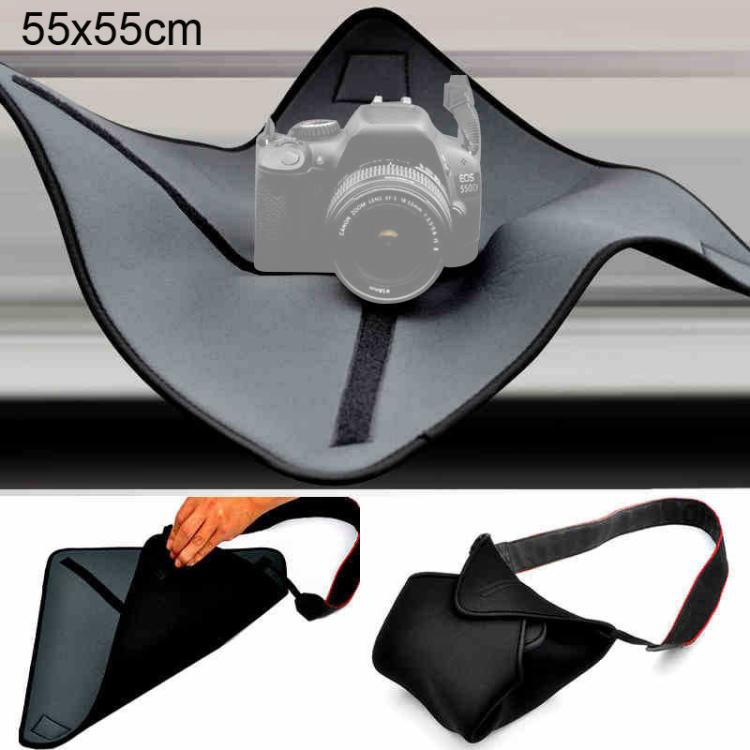 Coperta magica antiurto con borsa in neoprene per obiettivi fotografici Canon / Nikon / Sony, dimensioni: 55 x 55 cm, 55 x 55cm