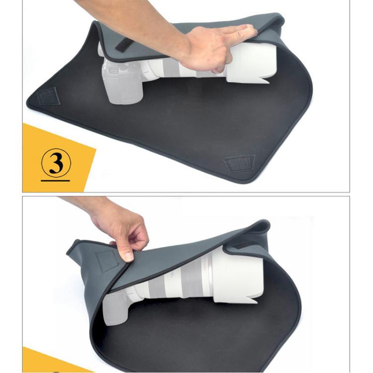 Coperta magica antiurto con borsa in neoprene per obiettivi fotografici Canon / Nikon / Sony, dimensioni: 55 x 55 cm, 55 x 55cm