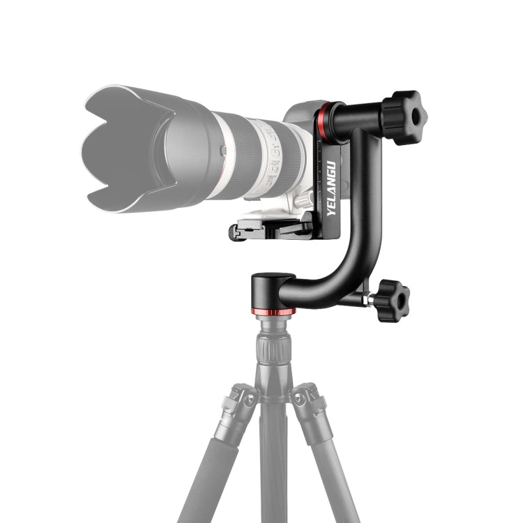 YELANGU A201 Testa per treppiede con giunto cardanico orizzontale a 360 gradi per fotocamere DV e SLR, A201