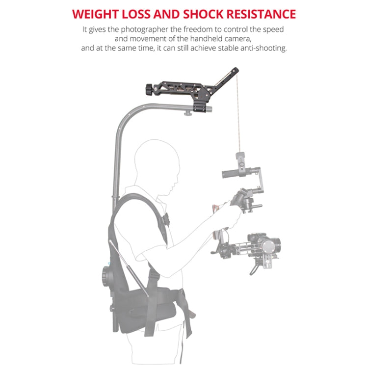 YELANGU BF01 Braccio smorzatore crestato ammortizzante, carico: 3-15 kg, BF01 Damping Head,Load: 3-15kg