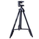 YUNTENG VCT-680RM Gambe pieghevoli a 4 sezioni Supporto per treppiede in lega di alluminio con testa tridimensionale per DSLR e fotocamera digitale, altezza regolabile: 46-138 cm, VCT-680RM