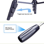 YUNTENG VCT-680RM Gambe pieghevoli a 4 sezioni Supporto per treppiede in lega di alluminio con testa tridimensionale per DSLR e fotocamera digitale, altezza regolabile: 46-138 cm, VCT-680RM
