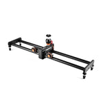 YELANGU L4X-60ET Binario di scorrimento per giunzioni da 60 cm + Fibbia per binario per carrello con testa a sfera per fotocamere reflex/videocamere, L4X-60ET 60cm