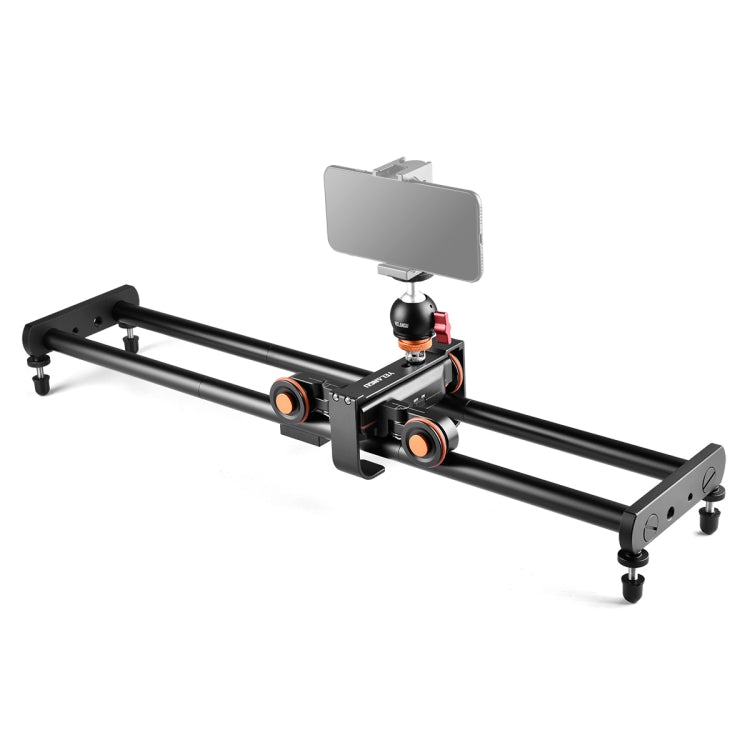 YELANGU L4X-60ET Binario di scorrimento per giunzioni da 60 cm + Fibbia per binario per carrello con testa a sfera per fotocamere reflex/videocamere, L4X-60ET 60cm