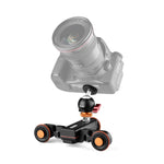 YELANGU L4X-BC Ruota per telecamera Dolly II Carrello elettrico per binario a 3 ruote Puleggia video Carrello con testa a sfera, Carico: 3 kg, L4X-BC