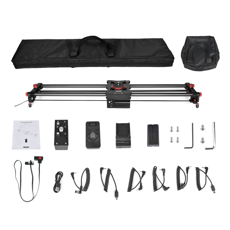 YELANGU L60TC Binario di scorrimento elettrico da 60 cm con telecomando da 2,4 GHz per fotocamere reflex/videocamere, L60TC 60cm