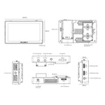 FEELWORLD LUT5 Monitor da campo per fotocamera DSLR con touch screen ultra luminoso da 5,5 pollici 3000nit, LUT5