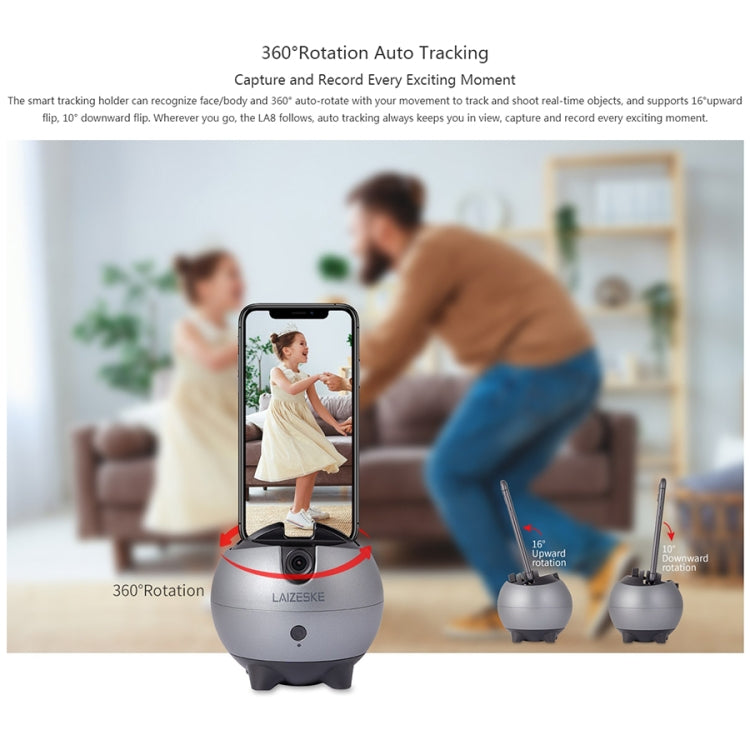 LAIZESKE LA8 Smart Robot Cameraman Supporto per telefono con localizzazione automatica a 360 gradi, LA8
