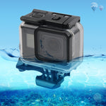 Custodia protettiva impermeabile da 45 m + cover posteriore touch screen per GoPro NEW HERO /HERO6 /5, con fissaggio di base e vite con fibbia, non è necessario rimuovere l'obiettivo, Touch Screen (Transparent), Touch Screen (Black)