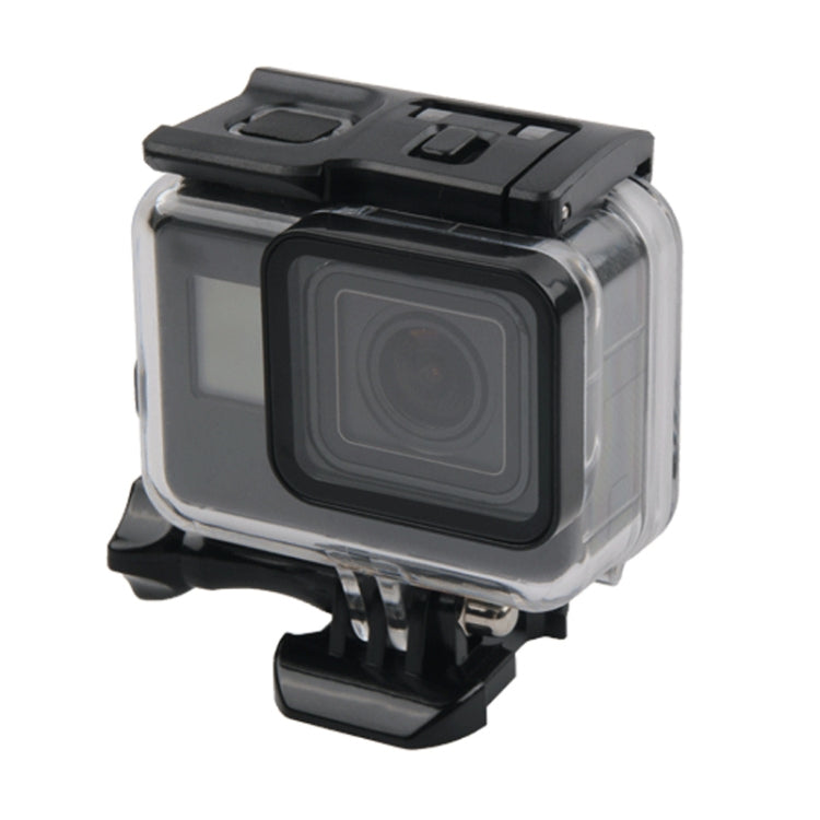 Custodia protettiva impermeabile da 45 m + cover posteriore touch screen per GoPro NEW HERO /HERO6 /5, con fissaggio di base e vite con fibbia, non è necessario rimuovere l'obiettivo, Touch Screen (Transparent), Touch Screen (Black)