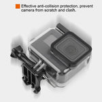 Custodia protettiva impermeabile da 45 m + cover posteriore touch screen per GoPro NEW HERO /HERO6 /5, con fissaggio di base e vite con fibbia, non è necessario rimuovere l'obiettivo, Touch Screen (Transparent), Touch Screen (Black)