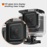Custodia protettiva impermeabile da 45 m + cover posteriore touch screen per GoPro NEW HERO /HERO6 /5, con fissaggio di base e vite con fibbia, non è necessario rimuovere l'obiettivo, Touch Screen (Transparent), Touch Screen (Black)