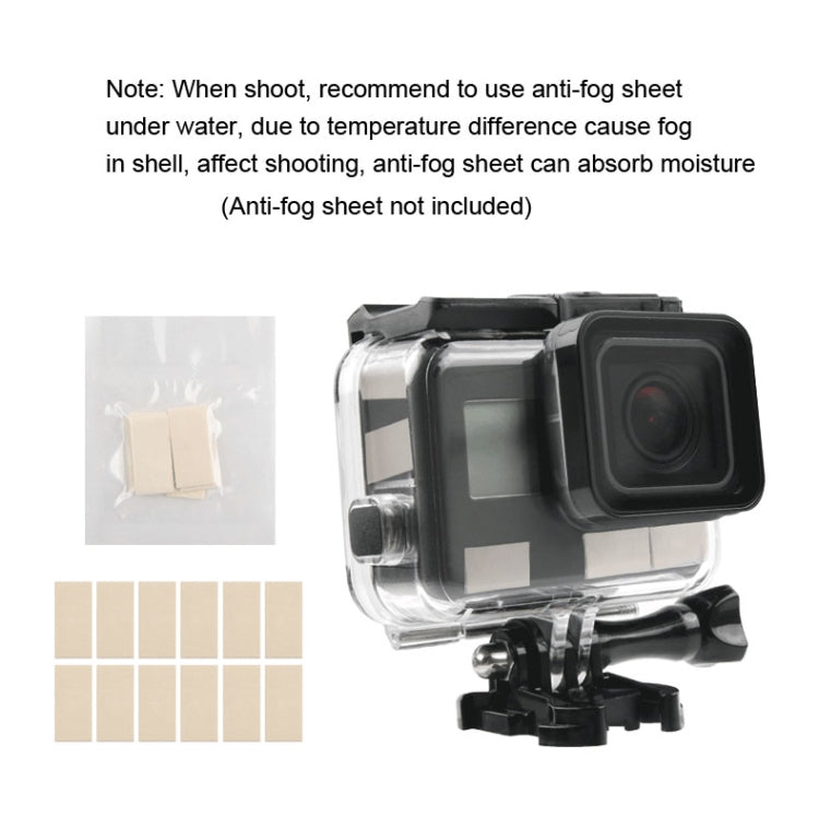 Custodia protettiva impermeabile da 45 m + cover posteriore touch screen per GoPro NEW HERO /HERO6 /5, con fissaggio di base e vite con fibbia, non è necessario rimuovere l'obiettivo, Touch Screen (Transparent), Touch Screen (Black)