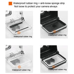 Custodia protettiva impermeabile da 45 m + cover posteriore touch screen per GoPro NEW HERO /HERO6 /5, con supporto base fibbia e vite e filtri (viola, rosso, rosa), non è necessario rimuovere l'obiettivo, Touch Screen + Filters (Transparent)          ...
