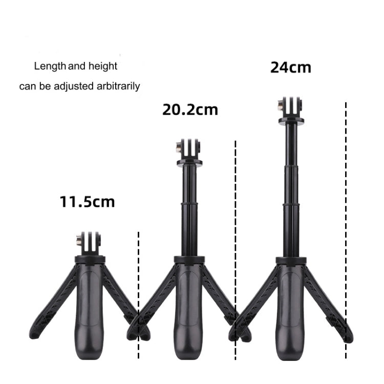 Supporto per treppiede pieghevole multifunzionale Selfie Monopod Stick per GoPro Hero11 Black / HERO10 Black / HERO9 Black /HERO8 / HERO7 /6 /5 /5 Session /4 Session /4 /3+ /3 /2 /1, Insta360 ONE R, DJIOsmo Action e altre action cam, lunghezza: 12-23 c...