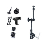 Braccio magico articolato con attrito regolabile da 11 pollici + grandi clip ad artiglio con morsetto per telefono, 11 inch Magic Arm + Claws Clips with Phone Clamp