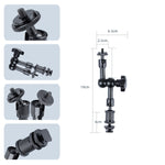 Braccio magico articolato con attrito regolabile da 7 pollici + grandi clip ad artiglio con morsetto per telefono, 7 inch Magic Arm + Claws Clips with Phone Clamp