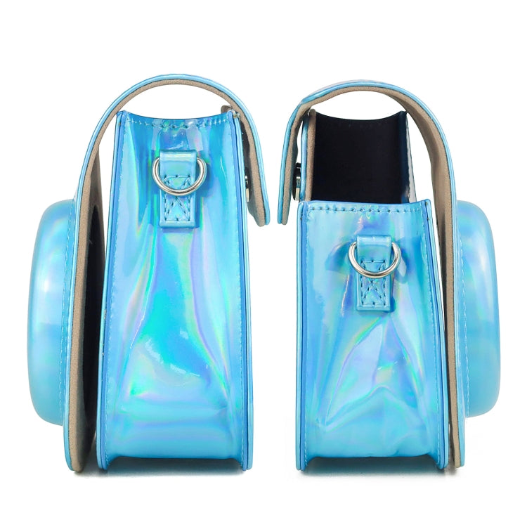 Borsa per fotocamera full body con custodia in pelle Aurora Color con tracolla per FUJIFILM Instax mini 11, Blue