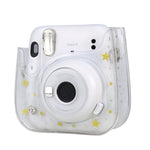 Borsa per fotocamera con custodia rigida in PVC Stars Crystal con tracolla per FUJIFILM Instax Mini 11, Transparent