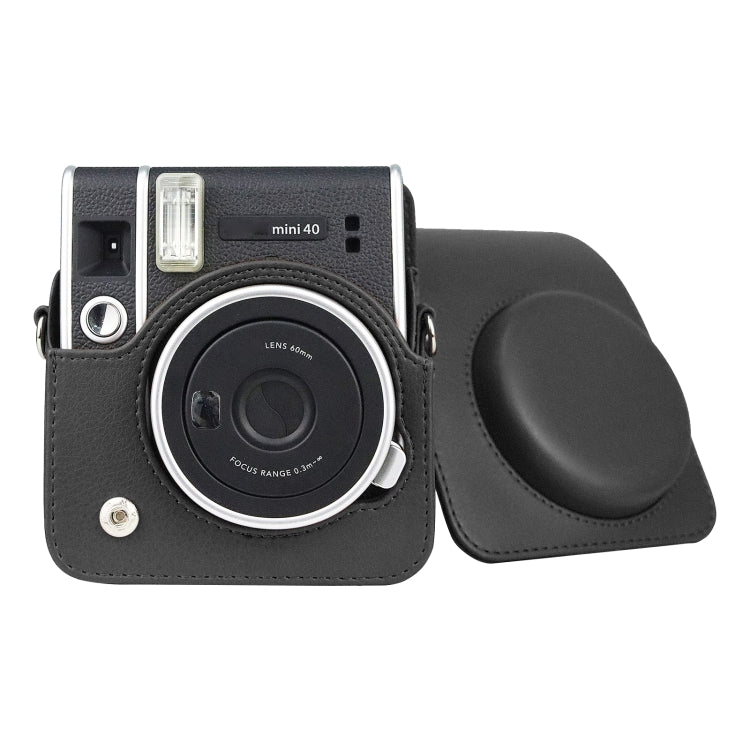 Custodia in pelle PU retrò per fotocamera full body con cinturino per FUJIFILM instax mini 40, For FUJIFILM instax mini 40