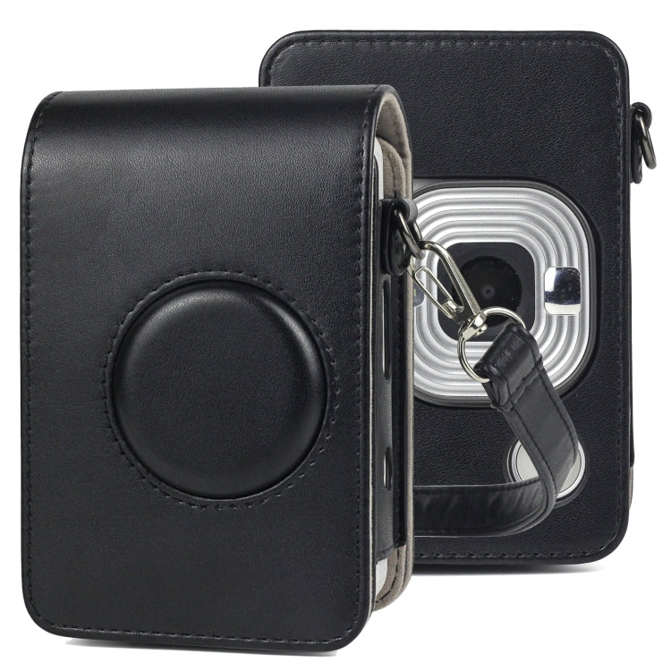 Custodia in pelle PU retrò per fotocamera full body con cinturino per FUJIFILM instax mini Liplay, For FUJIFILM instax mini Liplay