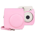 Borsa per fotocamera con custodia in pelle PU retrò per tutto il corpo con cinturino per FUJIFILM instax mini 7+, For FUJIFILM Instax Mini 7+