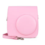 Borsa per fotocamera con custodia in pelle PU retrò per tutto il corpo con cinturino per FUJIFILM instax mini 7+, For FUJIFILM Instax Mini 7+