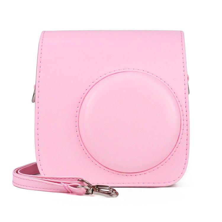 Borsa per fotocamera con custodia in pelle PU retrò per tutto il corpo con cinturino per FUJIFILM instax mini 7+, For FUJIFILM Instax Mini 7+