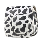 Borsa per fotocamera con custodia in pelle PU per tutto il corpo di mucca da latte con cinturino per FUJIFILM instax mini 7+, Milk Cow