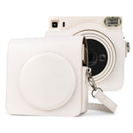 Borsa per fotocamera con custodia in pelle PU per tutto il corpo con cinturino per FUJIFILM instax Square SQ1